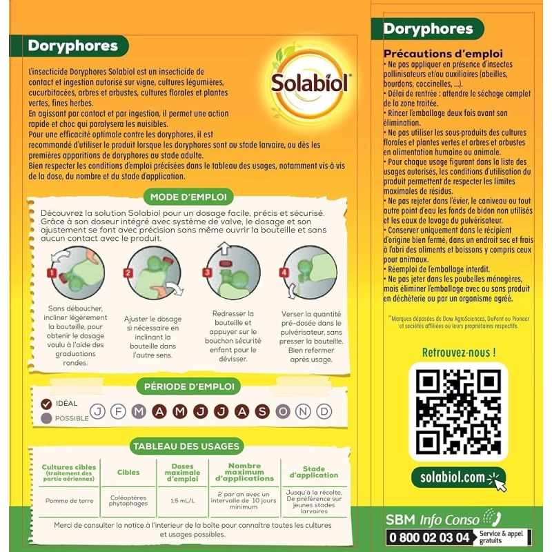 Doryphores 125 ml - Insecticides Biocontrôle