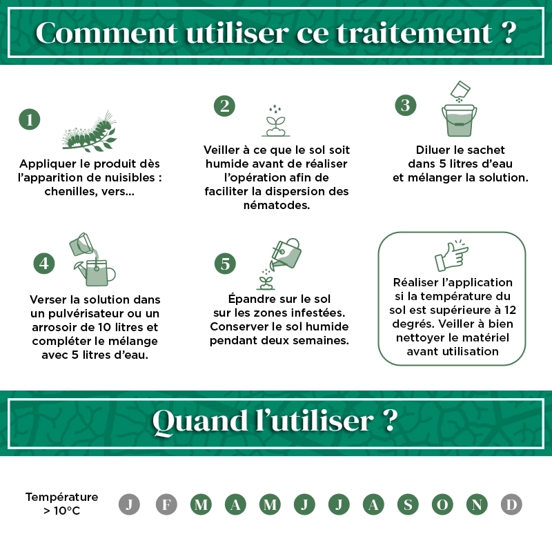 Nématodes pour gazon 50 M